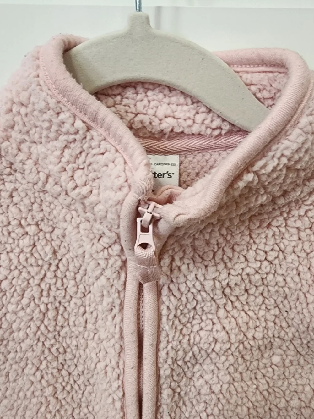 Carter's 18M Light Pink Sherpa One-Piece Footie Pajamas